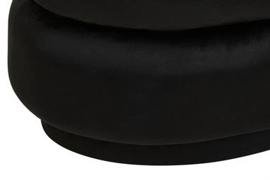 Hartford Black Velvet Oval Pouffe - Image 6