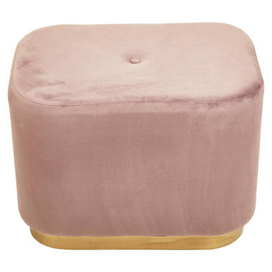 Hartford Dusky Pink Stool With Matte Gold Base