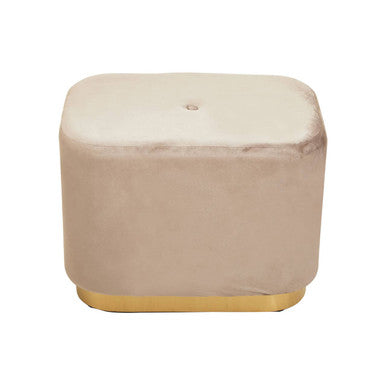 Hartford Mink Stool With Matte Gold Base