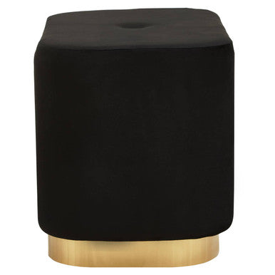 Hartford Black Stool With Matte Gold Base