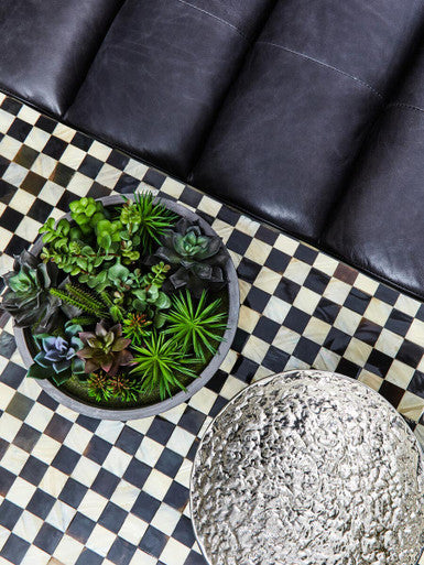 Armless Antique Black Leather Modular Sofa Chair, King - Image 5