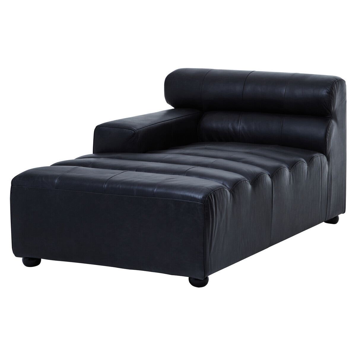 King Left Arm Leather Modular Chaise
