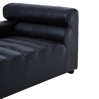 King Left Arm Leather Modular Chaise