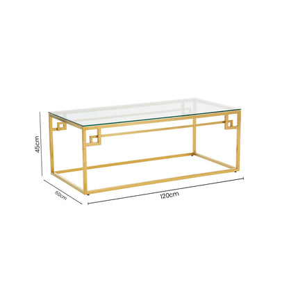 Allure Gold Brushed Coffee Table