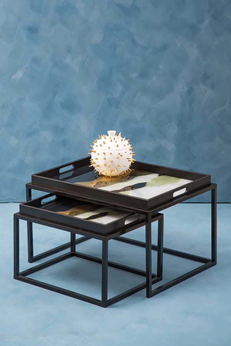 Celina Set Of 2 Assorted Colour Nesting Tables - Image 3