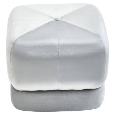 Kaia Grey Velvet Stool