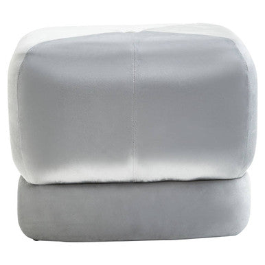 Gray fleece blanket folded and placed on a white background