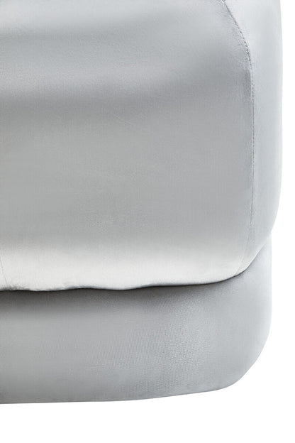 Kaia Grey Velvet Stool