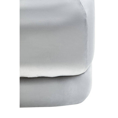 Kaia Grey Velvet Stool