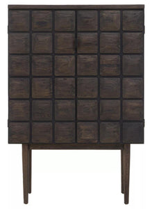 Lucca Recycled Dark Oak Wood Cabinet