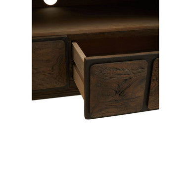 Lucca Recycled Dark Oak Media Unit