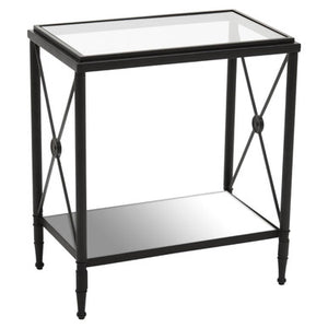 Axis Rectangular Black Finish Side Table