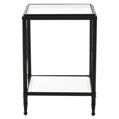 Axis Square Black Finish Side Table