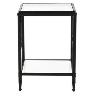 Axis Square Black Finish Side Table