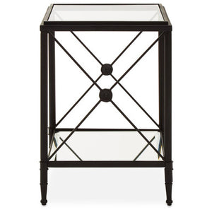 Axis Square Black Finish Side Table
