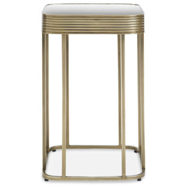 Ella Mirrored Top Side Table With Gold Polished Frame