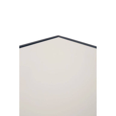 Mirrored Glass Top Coffee Table with Black Curved Line Metal Frame, Logan