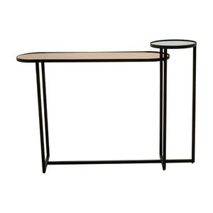 Cercle Smoked Mirror 2 Tier Console Table