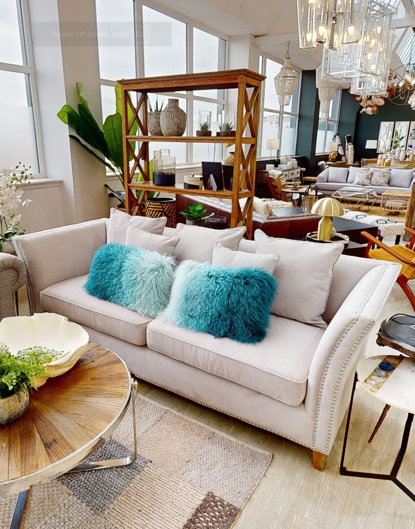 Sutton Three Seat Grey Fabric Sofa