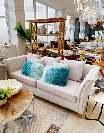 Sutton Three Seat Grey Fabric Sofa