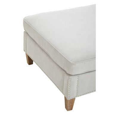 Sutton Grey Fabric Footstool