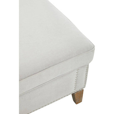 Sutton Grey Fabric Footstool - Image 4