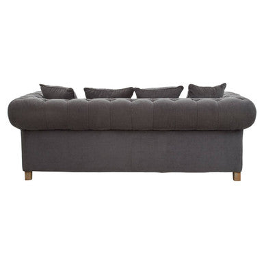 3 Seater Grey Fabric Sofa, Spencer - Image 5