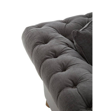 3 Seater Grey Fabric Sofa, Spencer - Image 8