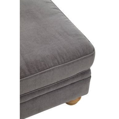 Spencer Grey Fabric Footstool