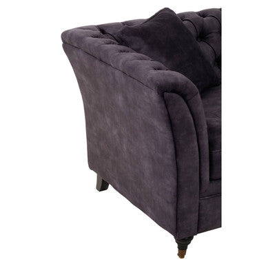 2 Seater Grey Velvet Sofa, Sabrina - Image 6