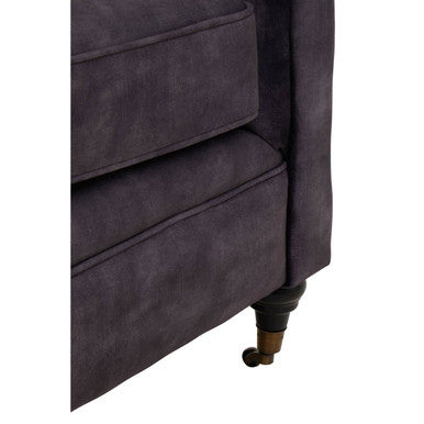 2 Seater Grey Velvet Sofa, Sabrina - Image 7
