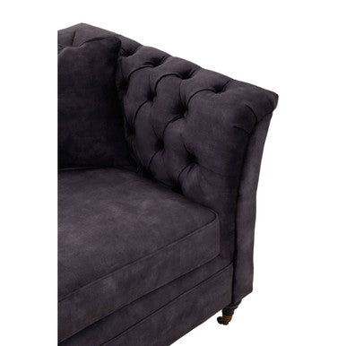 2 Seater Grey Velvet Sofa, Sabrina - Image 8