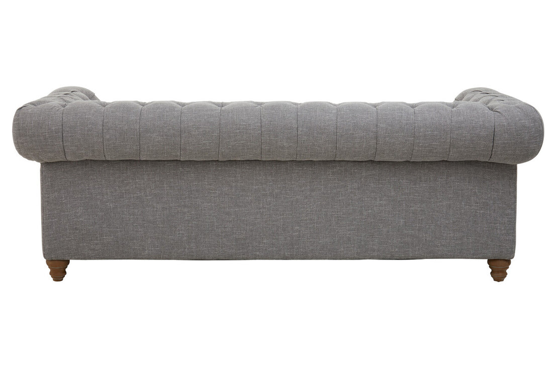 3 Seater Grey Linen Sofa, Stella - Image 5