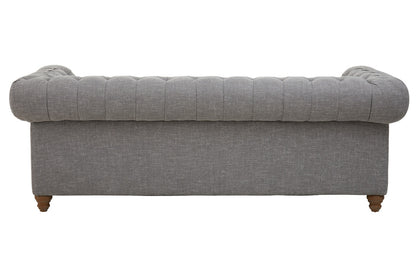 Stella Three Seat Grey Linen Sofa