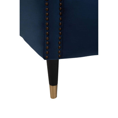 2 Seater Midnight Blue Velvet Sofa, Siena - Image 8