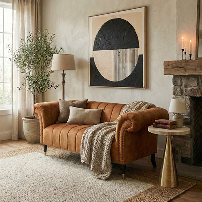 2 Seater Gold Velvet Sofa, Siena - Image 1