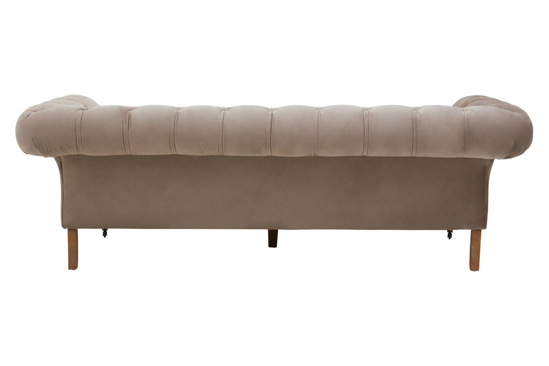 Suri Three Seat Natural Velvet Sofa - Image 4