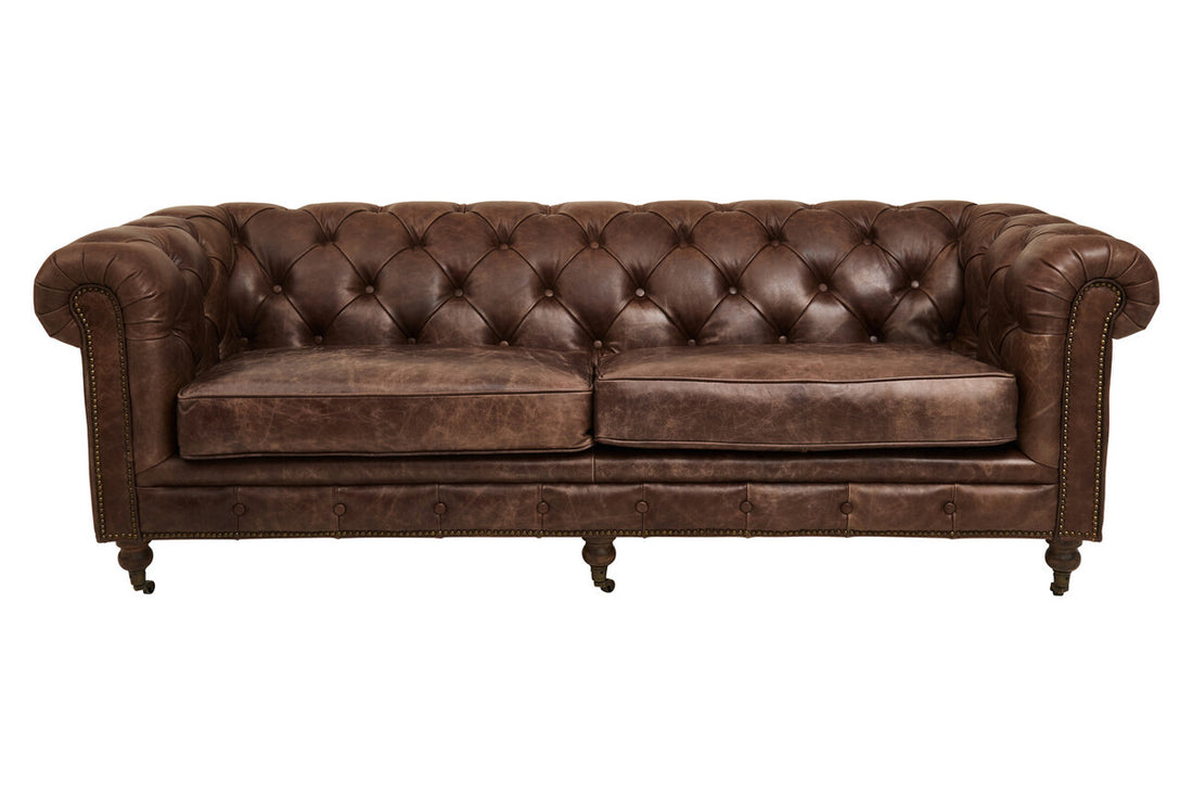 Hoxton Brown Leather Sofa