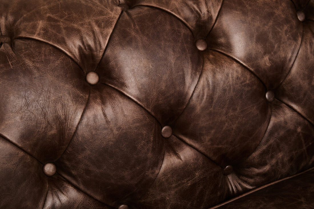 Hoxton Brown Leather Sofa - Image 10
