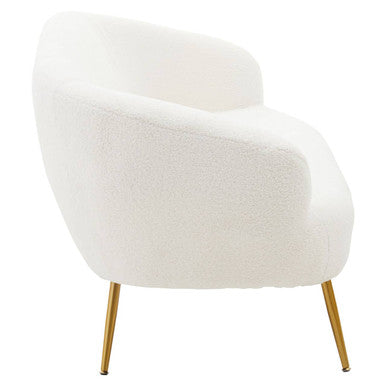 Yazmin Two Seat Sofa With Gold Finish Legs