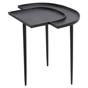 Simbolo Black Nickle Top Side Table