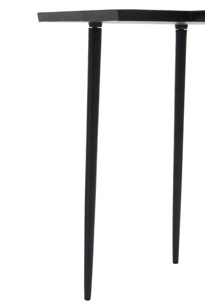 Simbolo Black Nickle Top Side Table