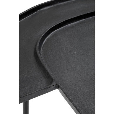 Simbolo Black Nickle Top Side Table