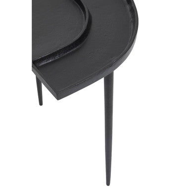Simbolo Black Nickel Top Side Table