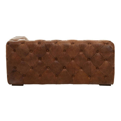 Brown Leather Right Arm Modern Chesterfield Modular Sofas, Hoxton - Image 5
