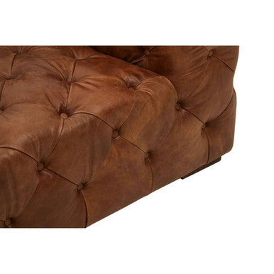 Brown Leather Right Arm Modern Chesterfield Modular Sofas, Hoxton - Image 7
