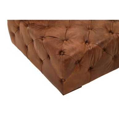 Brown Leather Right Arm Modern Chesterfield Modular Sofas, Hoxton - Image 8