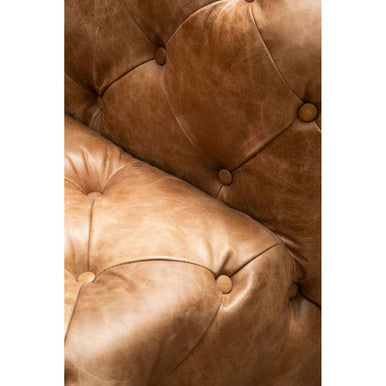 Brown Leather Modern Chesterfield Modular Sofas Chair, Hoxton - Image 5
