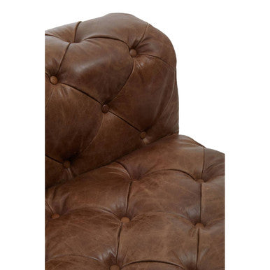 Brown Leather Modern Chesterfield Modular Sofas Chair, Hoxton - Image 7