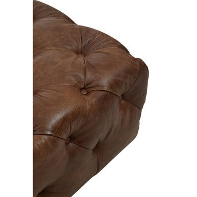 Brown Leather Modern Chesterfield Modular Sofas Chair, Hoxton - Image 8